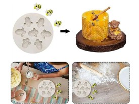 Molde silicona 7 abejitas